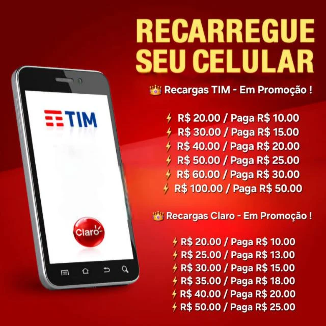 Imagem do Grupo de Whatsapp Recarga 50%