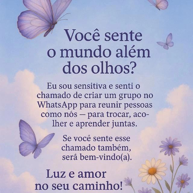 Imagem do Grupo de Whatsapp Espaço dos Sensitivos